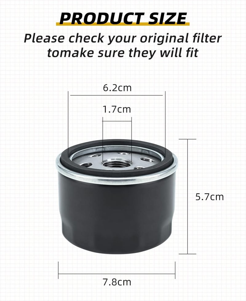QUICKWOLF 49065-0721 Oil Filter Compatible with Kawasaki FR691V FR730V FR651V FR600V FX600V FX730V FS691V FS651V FR651V Engines 49065-7007 49065-7002 49065-2057 49065-2076 49065-2077 - Image 5